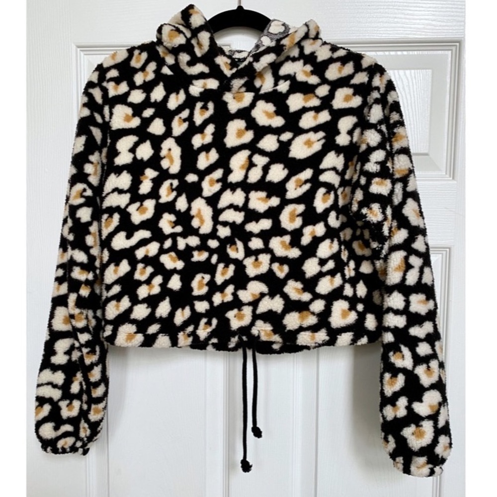 Wild Fable Faux Fur Cropped Hoodie - Size S - Picture 1 of 8